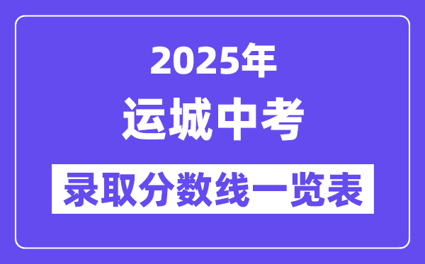 2025年運(yùn)城中考各高中錄取分?jǐn)?shù)線(xiàn)一覽表