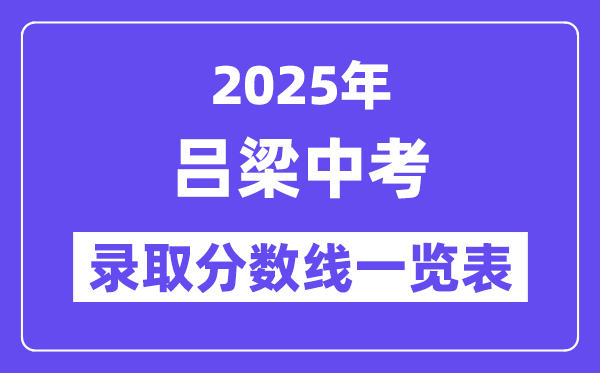2025年呂梁中考各高中錄取分?jǐn)?shù)線一覽表