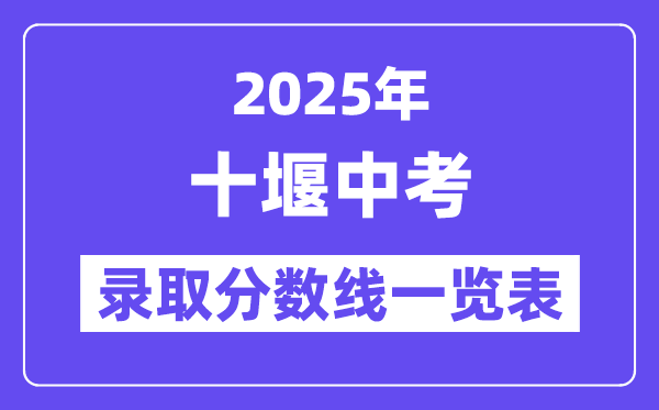 2025年十堰中考各高中錄取分?jǐn)?shù)線一覽表