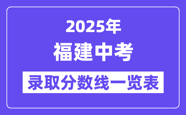 2025年福建中考錄取分?jǐn)?shù)線一覽表,中考多少分能上高中？