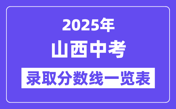 2025年山西中考錄取分?jǐn)?shù)線一覽表,中考多少分能上高中？