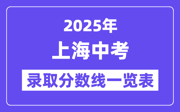 2025年上海中考各高中錄取分?jǐn)?shù)線一覽表
