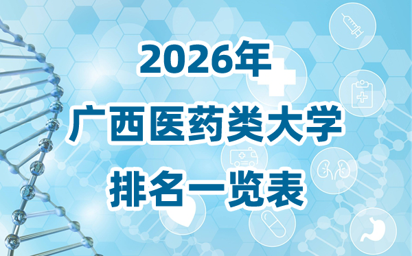 2026年廣西醫(yī)藥類大學(xué)排名一覽表及錄取分?jǐn)?shù)線