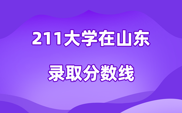 211大學(xué)在山東錄取分數(shù)線及位次一覽表（2026參考）